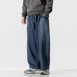 Loose Wide Big Pocket Straight Jeans