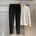 Straight Slim Woolen Casual Pants