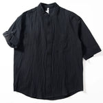 Vintage Stand Collar Loose Shirt