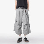 Loose Straight Wide-leg Casual Cropped Trousers