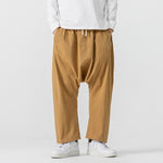 Retro Low Crotch Casual Loose Straight Wide Leg Pants