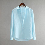 Lapel Linen Loose Thin Casual Shirt