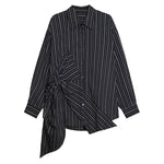 Striped Loose POLO Collar Shirt