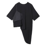 Japanese Casual Irregular Short-sleeved T-shirt Pleated Skirt