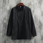 Retro Python Pattern Button-Down Jacquard Zen Shirt