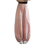 Tie-Dyed Cotton And Linen Casual Bloomers