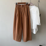 High Waist Straight Loose Casual Wide Leg Pants