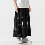 Retro Wide-leg Straight-leg Cropped Pants