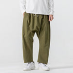 Retro Low Crotch Casual Loose Straight Wide Leg Pants