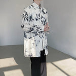 Bamboo Leaf Jacquard Flowing Fake Two-Piece Shirt