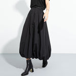 High Waist Loose Mid-length A-line Skirt