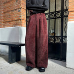 Twill Corduroy Wide-Leg Pants
