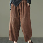 Organic Chocolate High Waist Wide Leg Fall Pants Corduroy