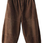 Organic Chocolate High Waist Wide Leg Fall Pants Corduroy