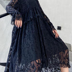 Organic lace Ruffles quilting clothes Photography black Dresses