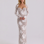 Isabelle Crawford | Lace Maxi Dress with Long Sleeves For Women