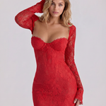 Isabelle Crawford | Lace Maxi Dress with Long Sleeves For Women