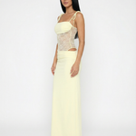 Harriet Collins | Lace Panel Tie-Shoulder Maxi Dress For Women