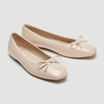 Evelyn - Bowknot Decor Square Toe Flats