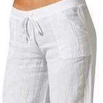 White Linen Pants Women
