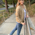Zeagoo Women's Quilted Bomber Jacket Casual Coat
