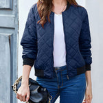 Zeagoo Women's Quilted Bomber Jacket Casual Coat