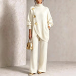 Caroline | Elegant Button-Detail Knit Set