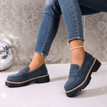Elsa | Suede-Look Lug Sole Loafers