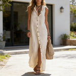 Michelle - Hooded Shirt Maxi Dress
