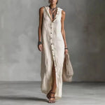 Michelle - Hooded Shirt Maxi Dress