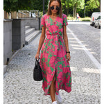 Talia™ | Elegant floral dress with V-neck