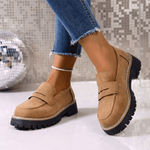 Elsa | Suede-Look Lug Sole Loafers
