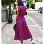 Talia™ | Elegant floral dress with V-neck