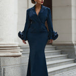 Zeagoo Elegant Designer Blazer Style Fishtail Dress for Women Casual Summer Vacation 2026