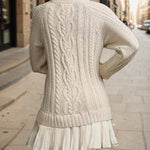 Zeagoo Women's Casual Cozy Cable Knit Sweater Dress