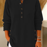 Zeagoo Zeagoo Comfy Corduroy Long Sleeve Henley Shirt for Women Casual Work Office Loose Fit 2026 | Under $40