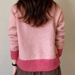 Zeagoo Women's Casual Loose Fit Color Mixed Knitted Cardigan