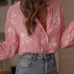 Zeagoo Elegant Floral Embroidered Long Sleeve Shirt for Women Casual Boho Summer Vacation 2026 | Under $40