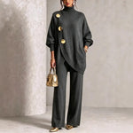 Caroline | Elegant Button-Detail Knit Set