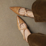 Mestelle Genuine Leather Mules