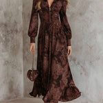 La Scintilla | Long dress with elegant vintage print