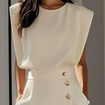 La Scintilla | Fitted Midi Dress with Gold Button Details