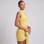 Phoebe Stirling | High Neck Asymmetric Mini Dress For Women
