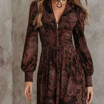 La Scintilla | Long dress with elegant vintage print