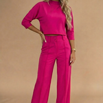 Charlotte Cooper | Cropped Top & High-Waisted Trousers Set For Women