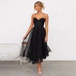 Elise Thornbury | Tulle Bustier Midi Dress For Women