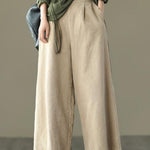 Stylish Purple High Waist Wide Leg Casual Pants