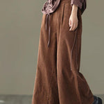 Stylish Purple High Waist Wide Leg Casual Pants