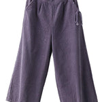Stylish Purple High Waist Wide Leg Casual Pants