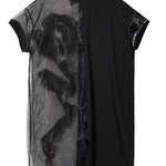 Summer Woman Black Mesh Chiffon Shirt  Plus Size Dresses